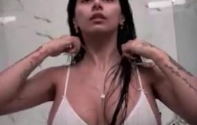 Mia Khalifa Live Wet-shirt Shower Nude Tease So Lewd Video